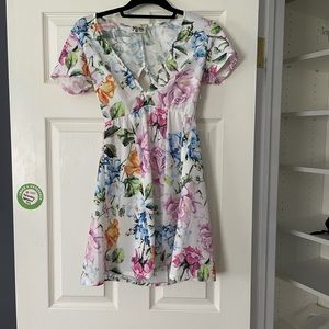 Show me your mumu floral mini dress
